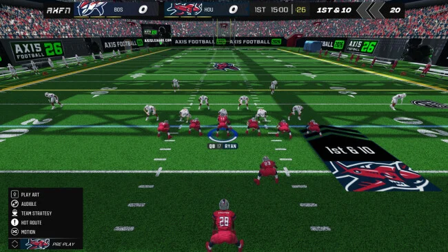 Capture d'écran du jeu de football Axis
