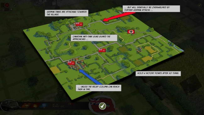 Capture d'écran du gameplay de la Battle Academy