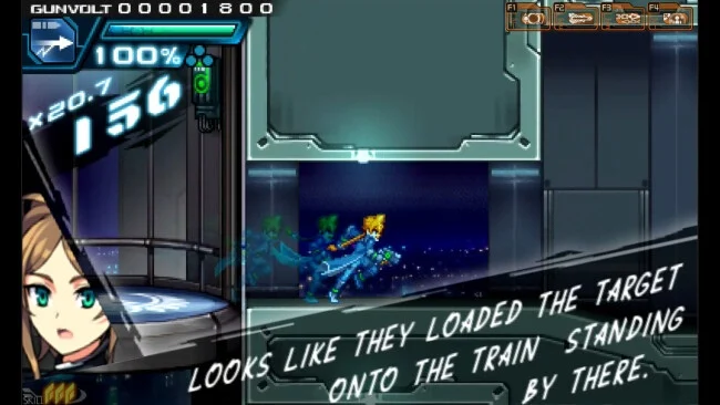 Capture d'écran du jeu Azure Striker Gunvolt