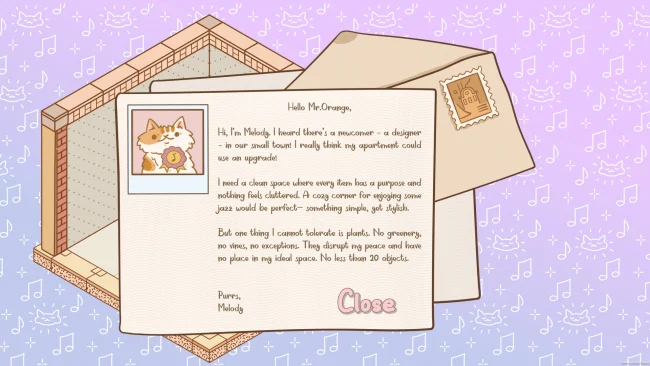 Gatos en habitaciones acogedoras Captura de pantalla del juego