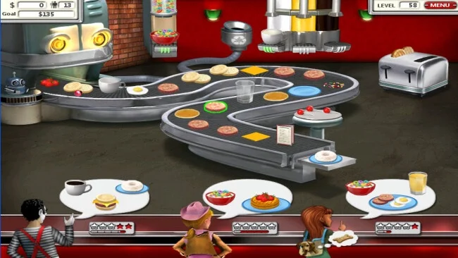 PC screenshot of burger shop