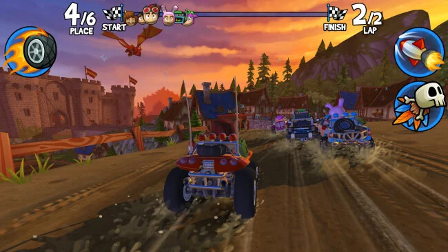 Beach Buggy Racing: Capture d'écran du jeu d'aventure sur l'île