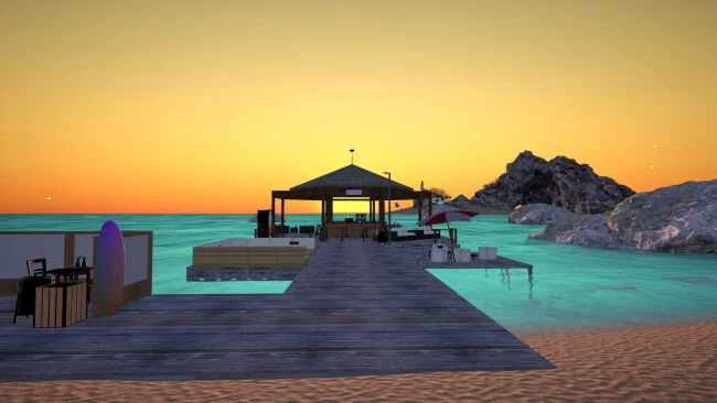 Capture d'écran du simulateur de club de plage