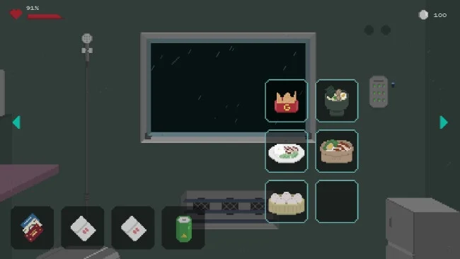 Booth – uma captura de tela do jogo de aventura distópico