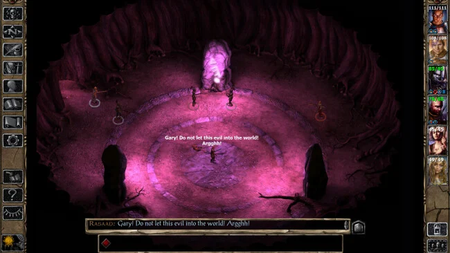 Baldur's Gate II : capture d'écran de gameplay, édition améliorée