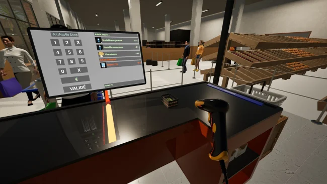 Captura de pantalla del simulador de estación central