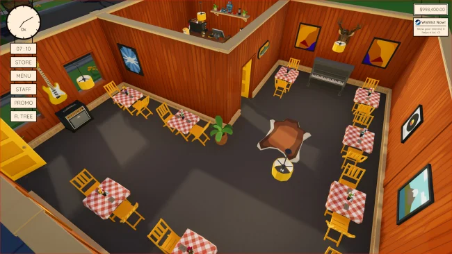 Screenshot of Café Manager game