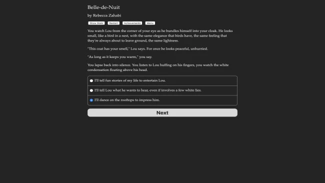 Belle-de-Nuit oyunu ekran görüntüleri