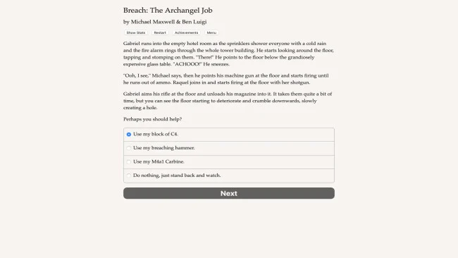 Breach: Captura de tela do jogo The Archangel Job