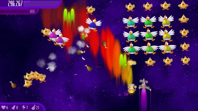 Captura de pantalla del juego Chicken Invaders