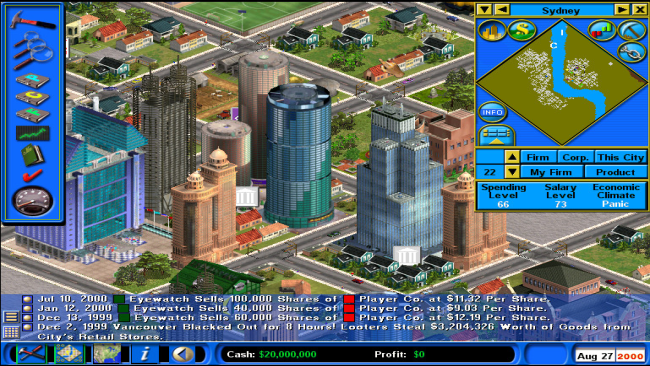 Screenshot of Capitalism game