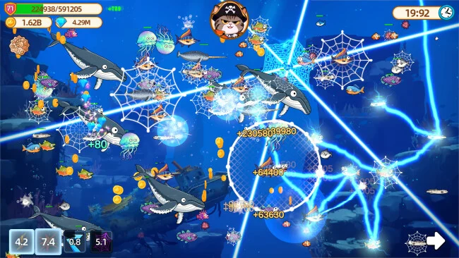 Screenshot of Captain Whiskers: Incremental Seas for PC