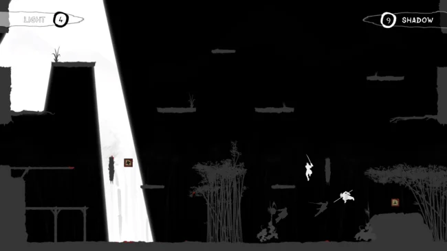 Capture d'écran du jeu Bushido en noir et blanc