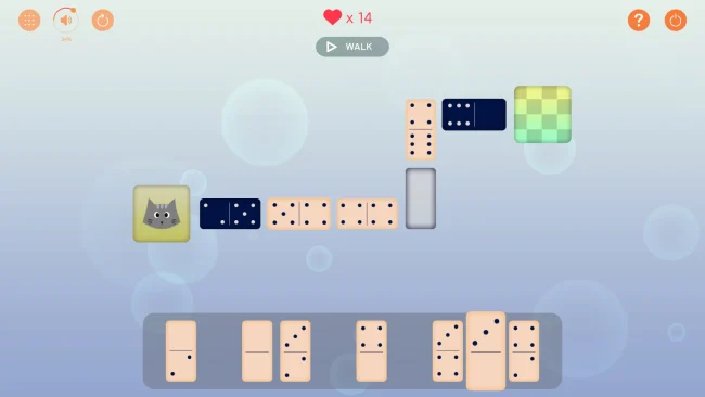 Screenshot of Cat Way Domino game
