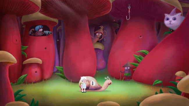 Screenshot of Catie in Meowmeowland gameplay