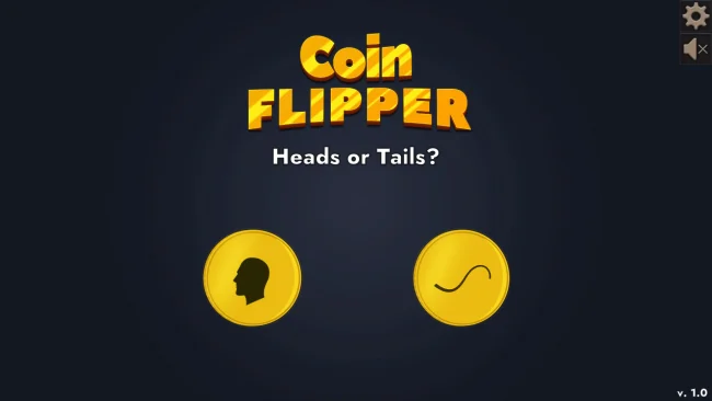Captura de pantalla del juego Coin Flipper