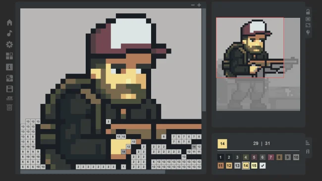 Juego de colorear: captura de pantalla del juego Pixel