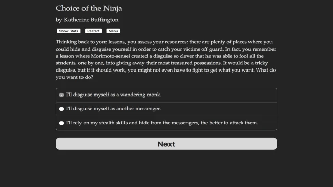 Choice of Ninja game screenshot
