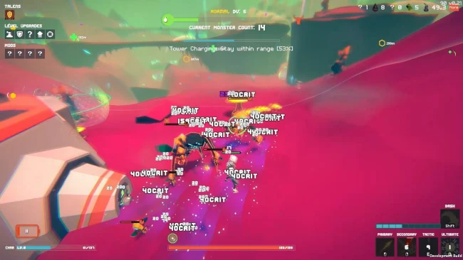 Captura de pantalla del juego sin núcleo