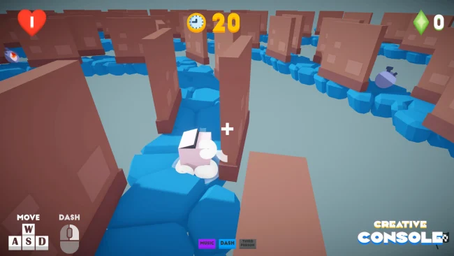 Captura de pantalla de PC de la consola creativa