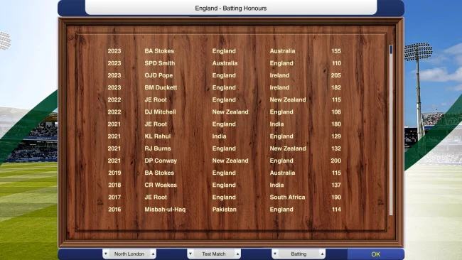 Captura de pantalla del juego Cricket Captain