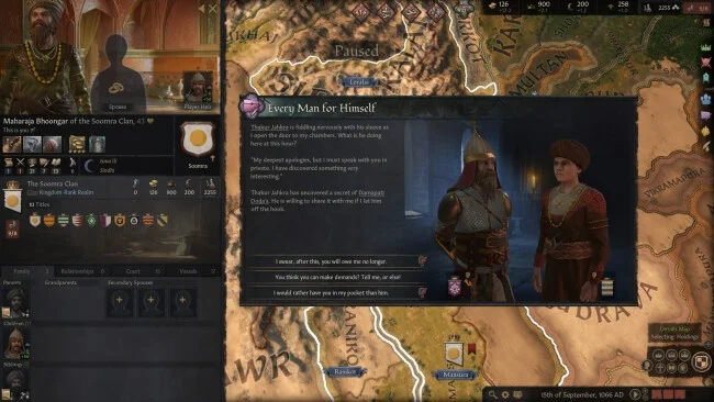 Captura de pantalla del juego Crusader Kings III