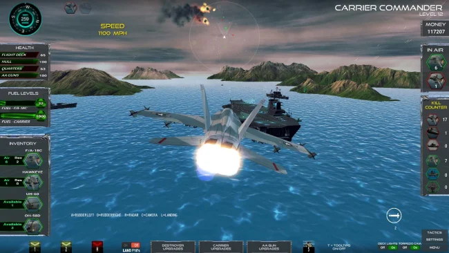 Capture d'écran du PC Carrier Commander