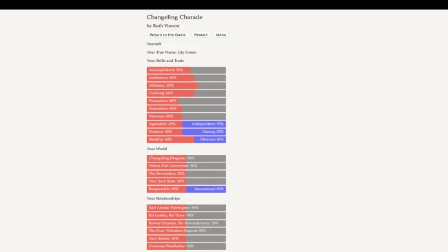 Changeling Charade oyunu ekran görüntüsü