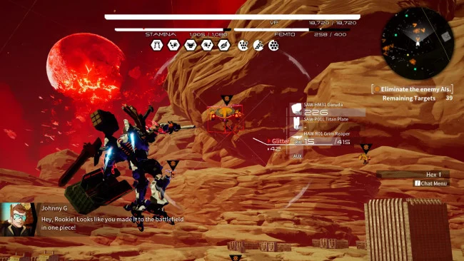 Captura de pantalla del juego DAEMON X MACHINA