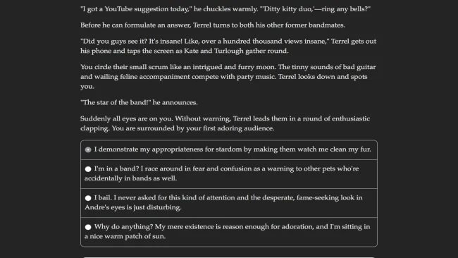 Cat's Choice oyununun ekran görüntüsü