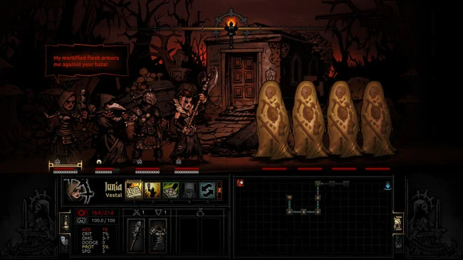 Captura de pantalla del juego Darkest Dungeon