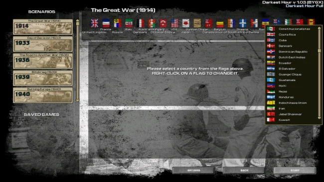 Captura de pantalla del juego Darkest Hour: A Hearts of Iron