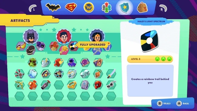 Captura de pantalla del juego Liga de la Justicia de DC: Cosmic Chaos