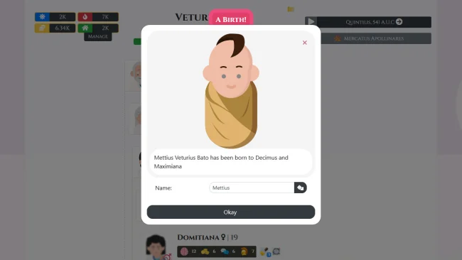 Citoyen de Rome – Capture d'écran du jeu Dynasty Ascendant