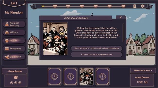 Dear Her Majesty Captura de pantalla del juego