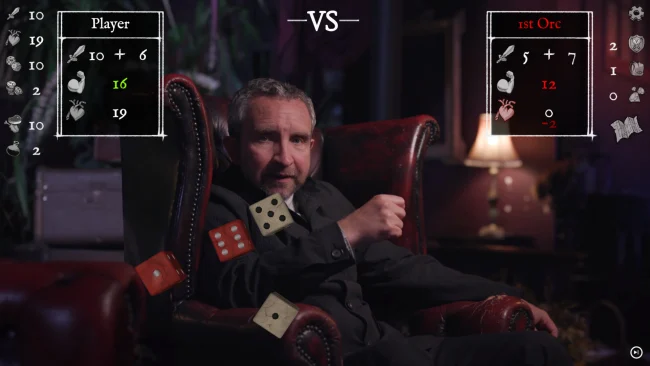 Captura de pantalla del juego de Deathtrap Dungeon: The Interactive Video Adventure