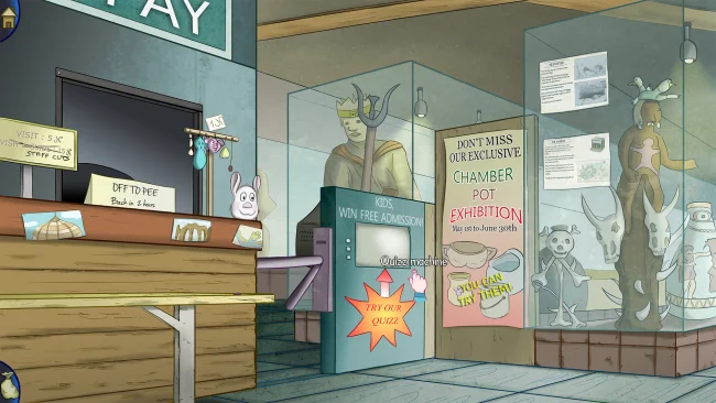 Demetrios: captura de pantalla del gran juego de aventuras cínicas