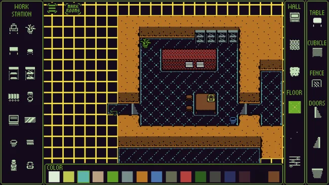 Capture d'écran du jeu de simulation Covid