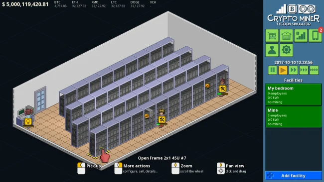 Crypto Miner Tycoon Simulator game screenshot